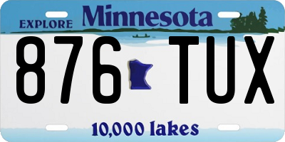 MN license plate 876TUX