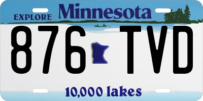 MN license plate 876TVD