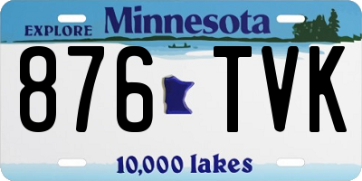 MN license plate 876TVK