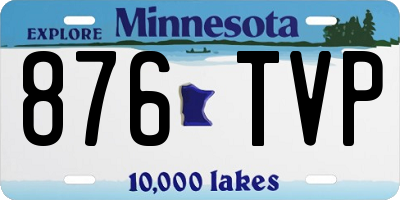 MN license plate 876TVP