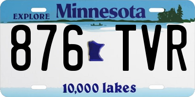MN license plate 876TVR