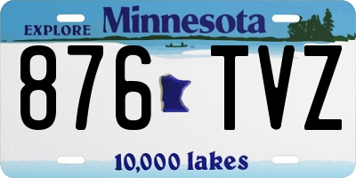 MN license plate 876TVZ