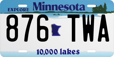 MN license plate 876TWA
