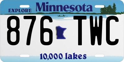 MN license plate 876TWC