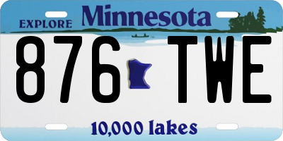 MN license plate 876TWE