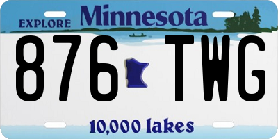 MN license plate 876TWG