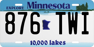 MN license plate 876TWI