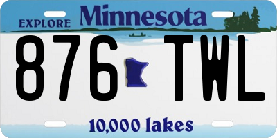 MN license plate 876TWL