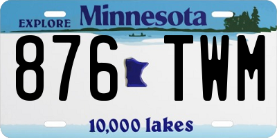MN license plate 876TWM