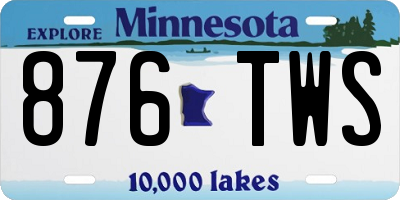 MN license plate 876TWS