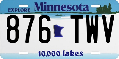 MN license plate 876TWV