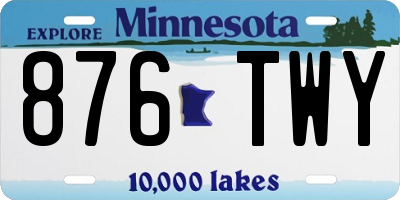 MN license plate 876TWY