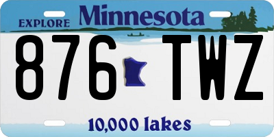 MN license plate 876TWZ