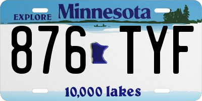 MN license plate 876TYF