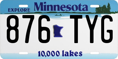 MN license plate 876TYG