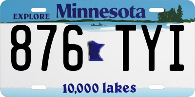 MN license plate 876TYI