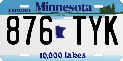 MN license plate 876TYK