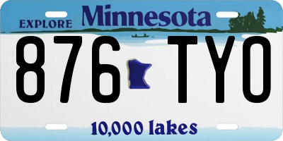 MN license plate 876TYO