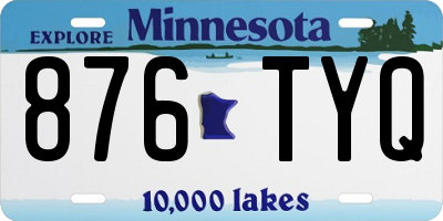 MN license plate 876TYQ