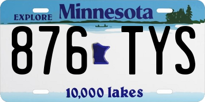 MN license plate 876TYS