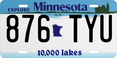 MN license plate 876TYU