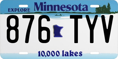 MN license plate 876TYV