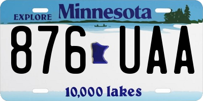 MN license plate 876UAA