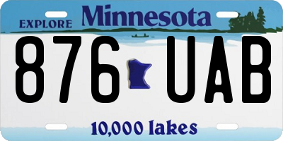 MN license plate 876UAB