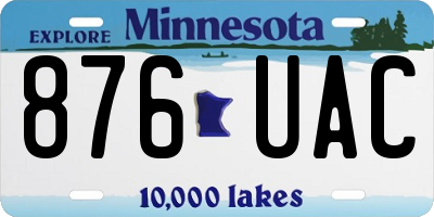 MN license plate 876UAC