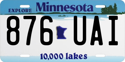 MN license plate 876UAI