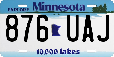 MN license plate 876UAJ