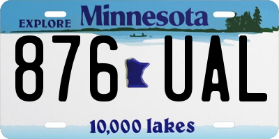 MN license plate 876UAL