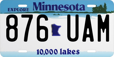 MN license plate 876UAM