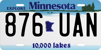MN license plate 876UAN
