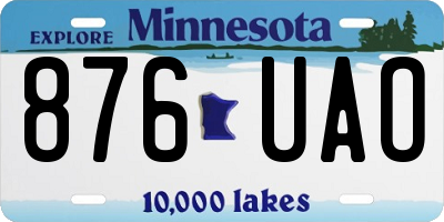 MN license plate 876UAO