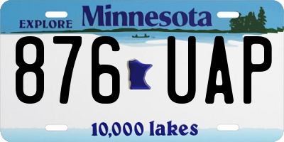 MN license plate 876UAP
