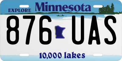 MN license plate 876UAS
