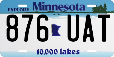 MN license plate 876UAT