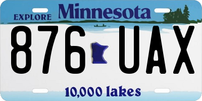 MN license plate 876UAX