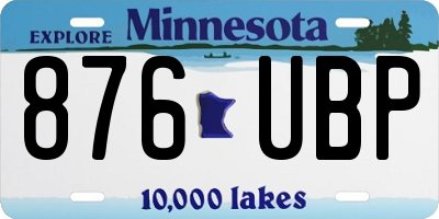 MN license plate 876UBP