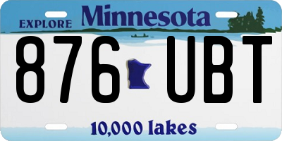 MN license plate 876UBT