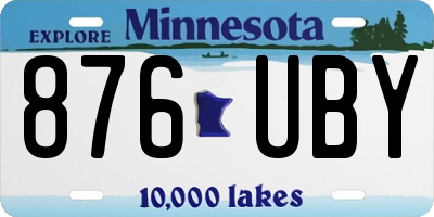 MN license plate 876UBY