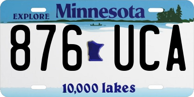MN license plate 876UCA