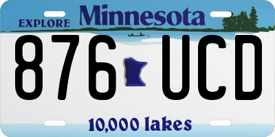 MN license plate 876UCD