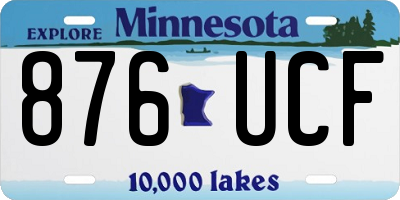 MN license plate 876UCF