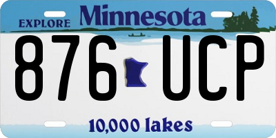 MN license plate 876UCP