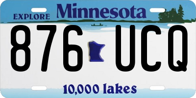 MN license plate 876UCQ