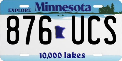 MN license plate 876UCS