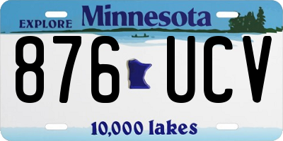 MN license plate 876UCV