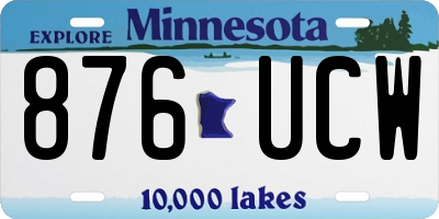 MN license plate 876UCW